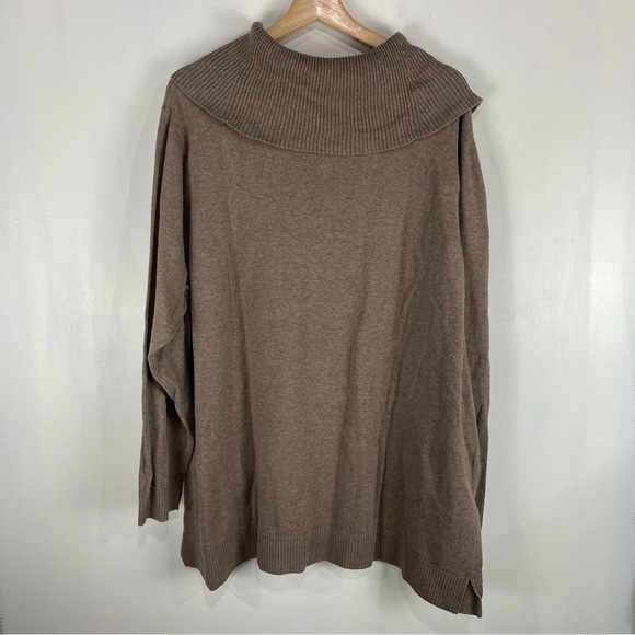 Jeanne Pierre 100% Cotton Cowl Neck Lagenlook Longline Pullover Sweater 2X XXL - Picture 4 of 4